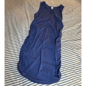 Isabel Maternity Blue Ribbed Tank Dress XXL